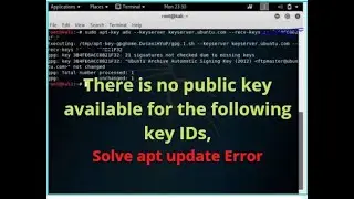 There is no public key available for the following key IDs in linux.