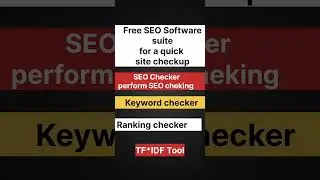 Free SEO software suite for a quick site checkup..