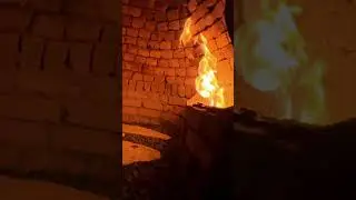 Take a peek inside an Iranian brick bread oven.