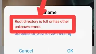 Fix Root directory is full or has other unknown errors. problem solve in albums