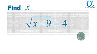 Solving equation (x-9)^(1/2)=4
