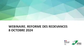 Webinaire - Réforme des redevances : Présentation technique aux collectivités