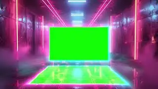 Screen Desplay Neon Light Green Screen