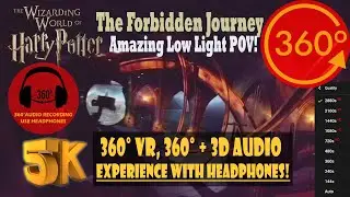 Harry Potter & the Forbidden Journey, Best Low Light 360! - Hogsmeade [5K 360° | 360° + 3D Audio]
