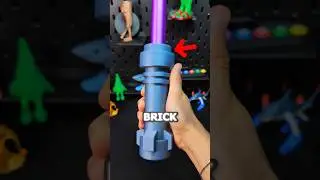 3D Printed Lego Brick Lightsaber Purple 