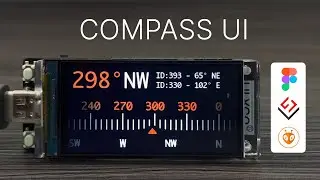 Compass UI on ESP32 T-Display S3  #uidesign #figma #squareline #esp32 #hmi