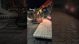 Механизированная укладка плитки трилистник