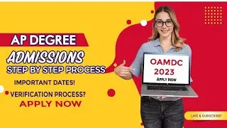 AP DEGREE ADMISSION 2023 ONLINE APPLICATION PROCESS STEP BY STEP