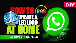 How to create a 3D logo at home and light it up | DIY Light up idea and amazing look