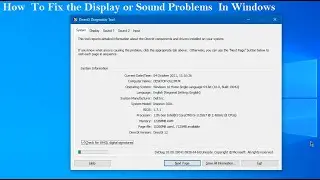 How To Fix The Display or Sound Card Problems In Windows