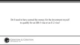 Do I need to have earned the money for the investment myself to qualify for...