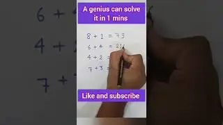 can you solve it #youtubeshorts #math #mathpuzzle #canyousolve #mathtrick #shorts