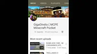 Divulgando canais #12 - GigaOIndio ( MCPE Minecraft Pocket