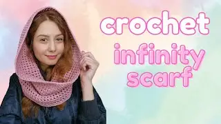 Crochet Infinity Scarf tutorial/QUIK & EASY Crochet scarf