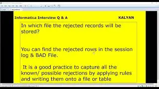 Informatica Interview Q & A, Informatica Fundamentals, Informatica Basics,