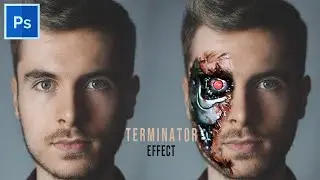 Terminator face effect in photoshop cc 2020.