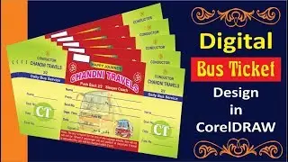 Digital Bus Ticket Design in CorelDRAW x7