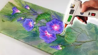3D GLUE GUN + HAIRDRYER! Morning Glory EASY Pouring Technique! | AB Creative Tutorial