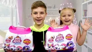 Кому кто попадет? Сюрпризы от Pets & Robo Alive ЛЮБИМЕЦ-ПОВТОРЮШКА!
