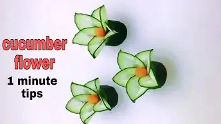 cucumber flower design by hand 