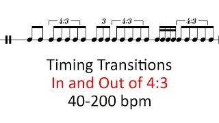 Timing transitions (in and out of 4:3) | 40-200 bpm sheet music