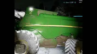 FS22 Уборка подсолнуха по снегу