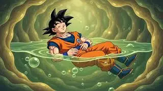 Goku inside a frog stomach 