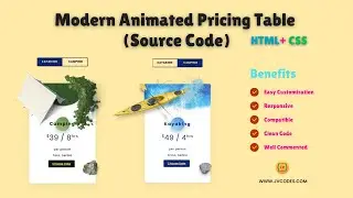 How to Create a Modern Animated Pricing Table Using HTML and CSS Only?