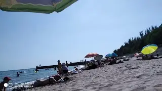 Море Урзуф пляж пансионата Чайка Медуз нет чистый Пляж