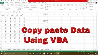 How to copy paste Data using VBA