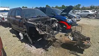 JUNKYARD SCORE ! CRV K24 5SPD AWD Transmission!