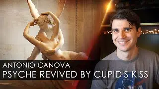 Eternal Embrace: Canova's Psyche revived by Cupid's kiss