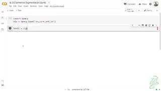 05 - NLP Sentence Segmentation with Spacy - Part 01