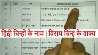 Viram Chinh | Punctuation Marks in Hindi | हिंदी चिन्हों के नाम | विराम चिन्ह के वाक्य