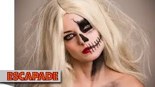 Half Skull Face Halloween Makeup Tutorial - Halloween Makeup Ideas