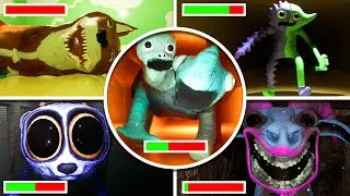 Garten of Banban 0,1,2,3,4,6,7,8 - All CHASES  and DEATHS With HEALTHBARS