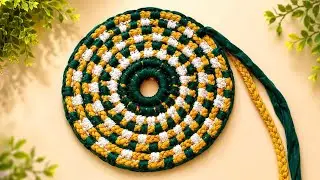 Gol paidan bnane ka tarika, How to make beautiful doormat, Sonu Crafters 🌸🧷