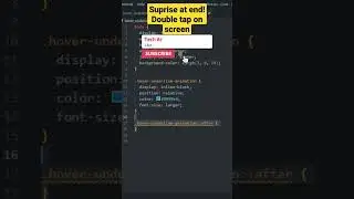 Hover underline animation USING CSS #shorts #short #coding #css