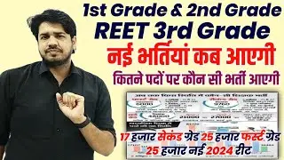 REET, Second Grade & First Grade New Vacancy latest update news today | RPSC News Update 