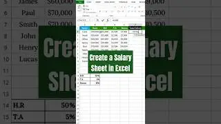 Quickly Create a Salary Sheet in Excel
