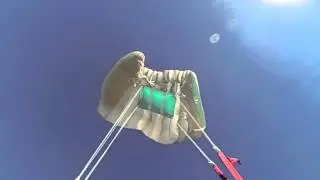 parachute opening in slow motion