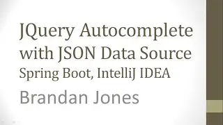 Create Dynamic Autocomplete with JQuery and Spring Boot