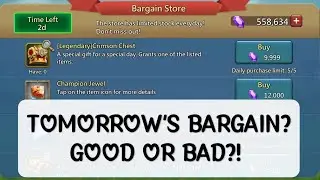 Lords mobile - Tomorrow's Bargain Store preview?!