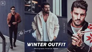 How to edit winter outfit photography in lr • winter Lightroom preset, white blue brown preset, cold