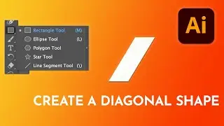 Creating a Diagonal Shape in Illustrator Using Shear.