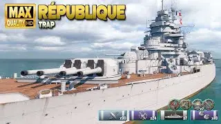 Battleship République: One good move decides the match - World of Warships