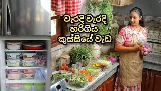 වැරදි වැරදි හරි ගිය කුස්සියේ වැඩ | Kitchen and Fridge Organizing with Dove Greens