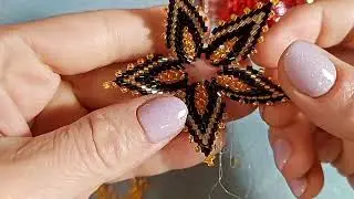 Листик из бисера или корона из бисера