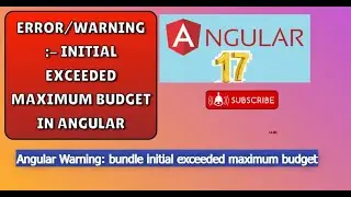 Error/Warning :- Initial exceeded maximum budget in 