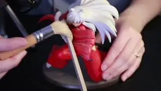 ASMR INUYASHA Anime Figure Cleaning (brushing sounds)